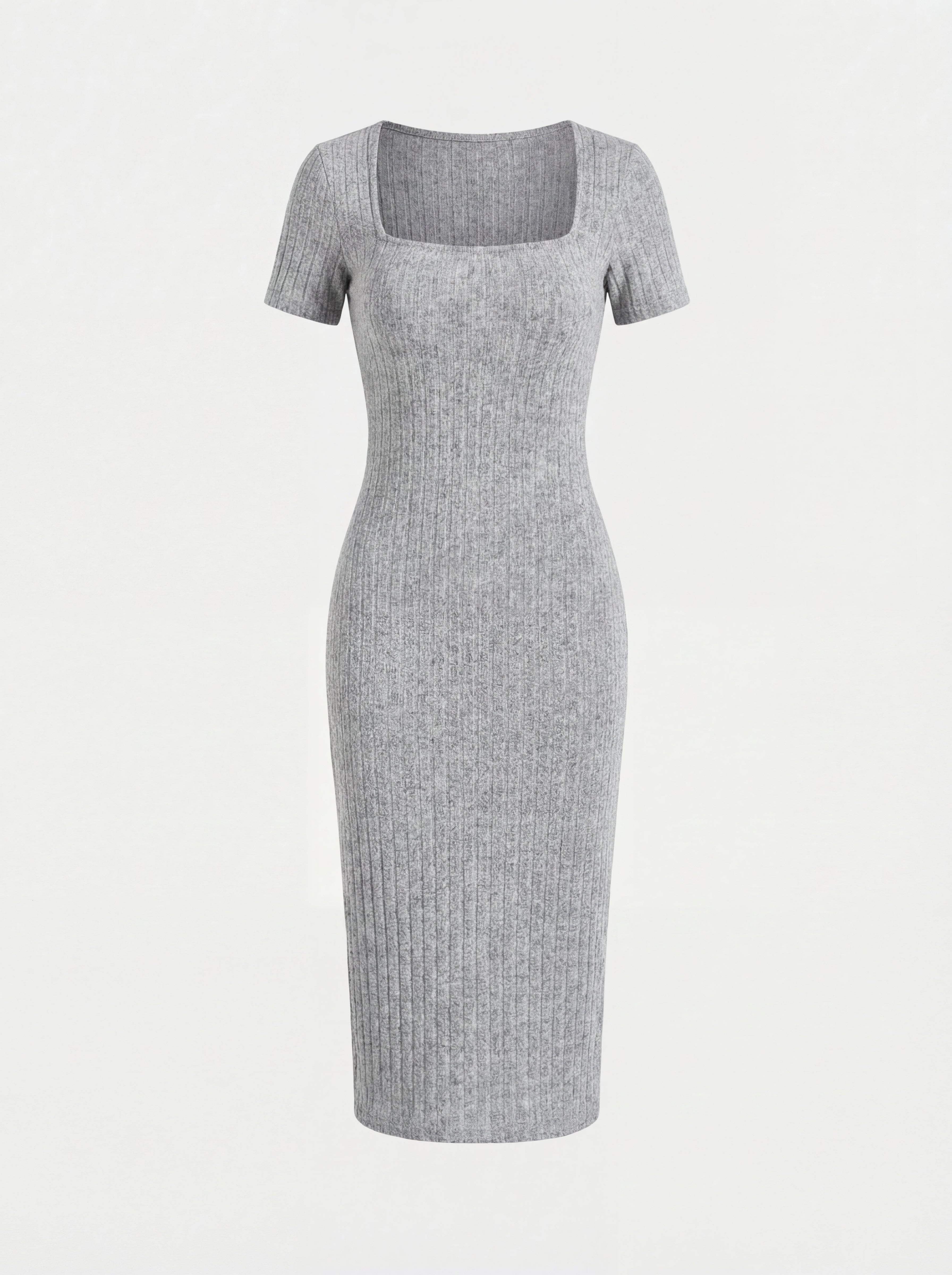 VESTIDO VALERIA DE PUNTO CON CUELLO CUADRADO