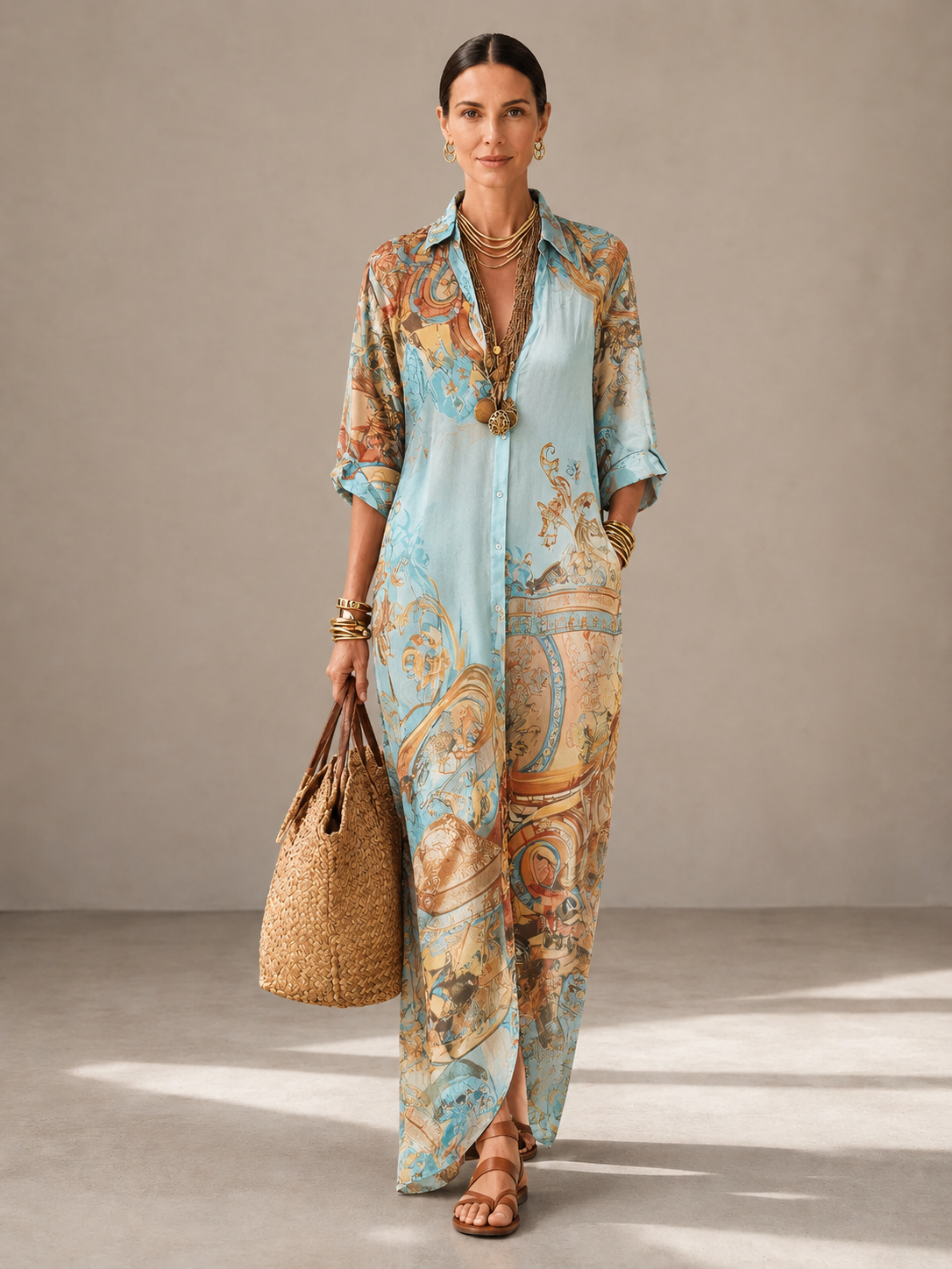 Lorna | Abito Chemisier Mediterraneo
