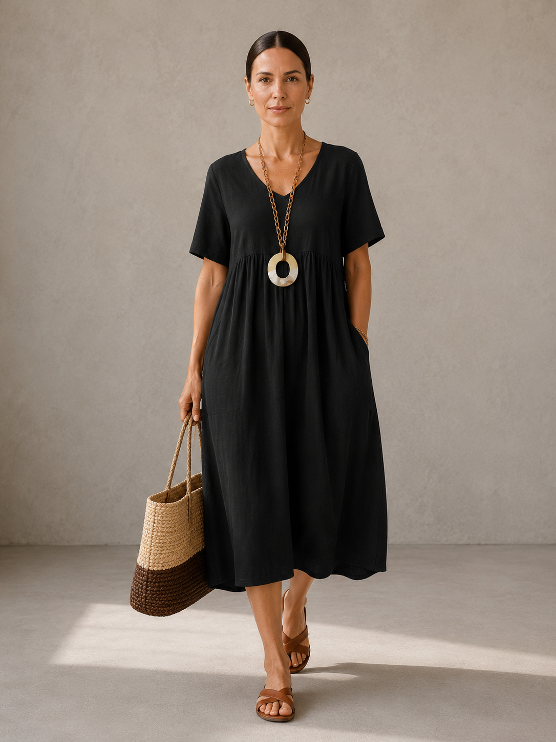 KWANI | VESTIDO HOLGADO DE ESTILO INFORMAL