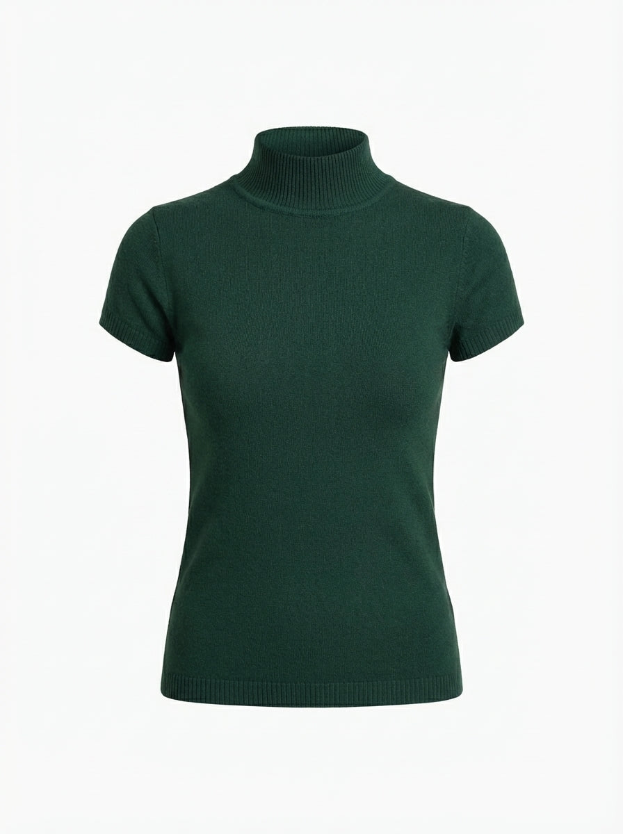 BLUSA AMARA DE PUNTO CON CUELLO ALTO