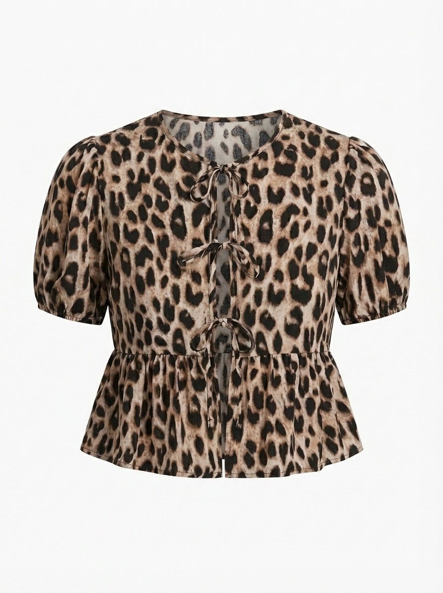 BLUSA AMARA DE ESTAMPADO LEOPARDO