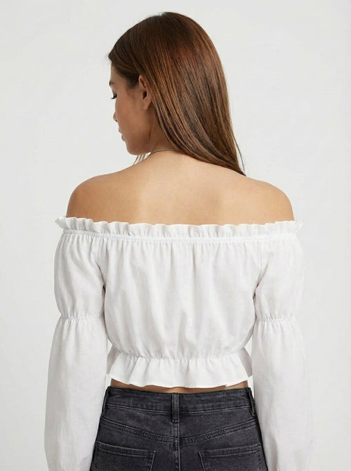 BLUSA AMARA DE HOMBROS DESCUBIERTOS