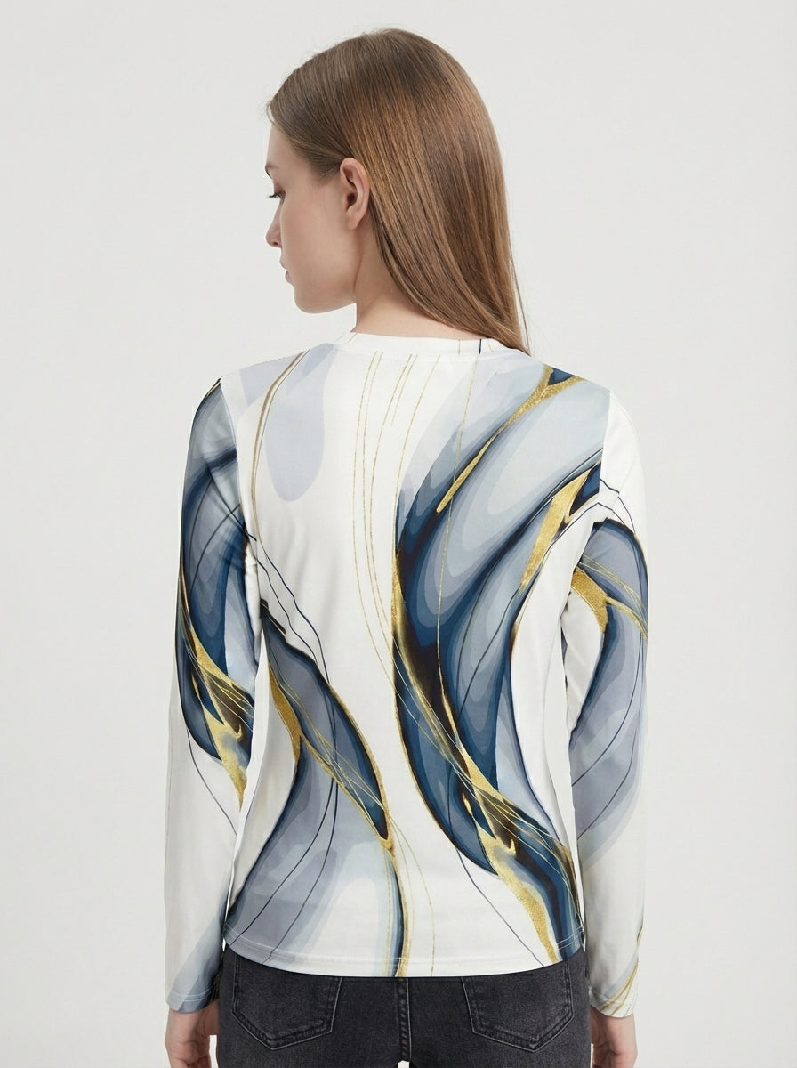 CAMISETA AMARA DE ESTILO VINTAGE ARTÍSTICO