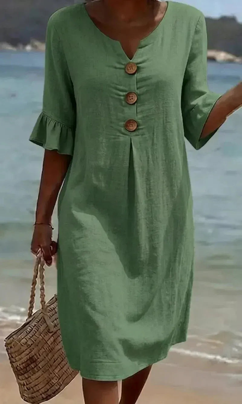 SOLÉNNE | VESTIDO BOHEMIO MINIMALISTA