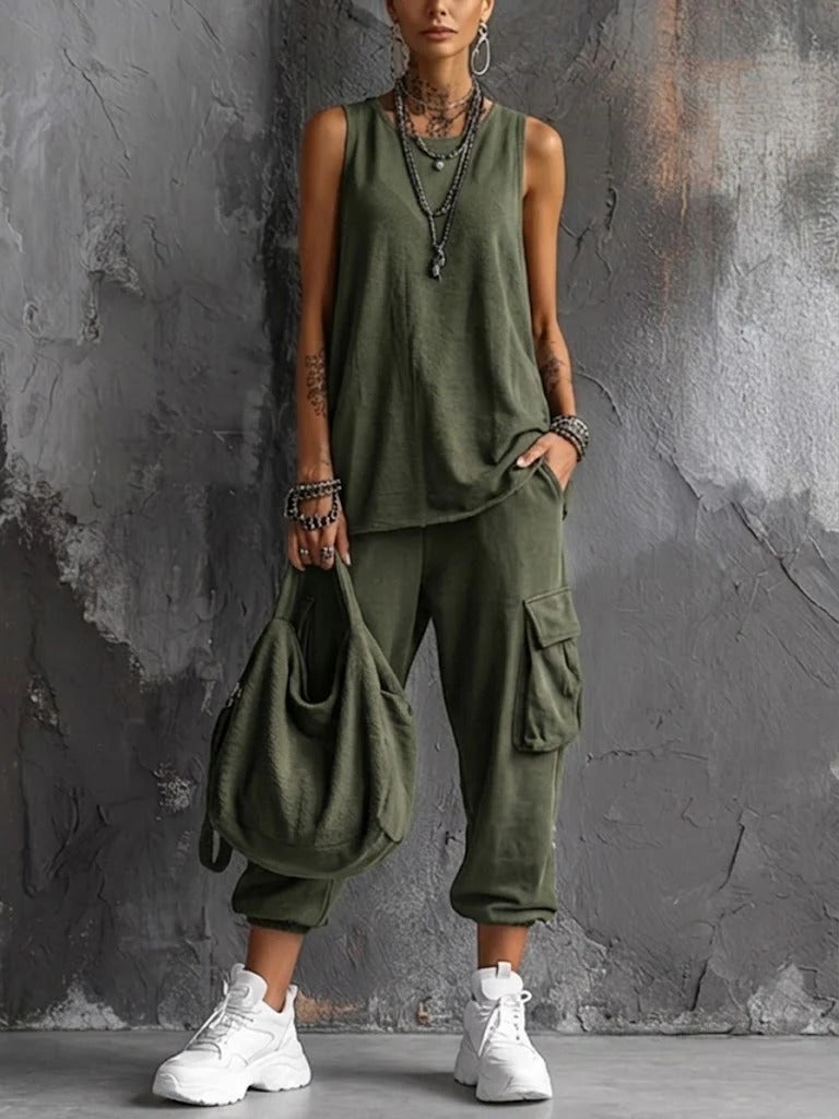 VALENTINA | CONJUNTO CASUAL SUAVE CON BOLSILLOS