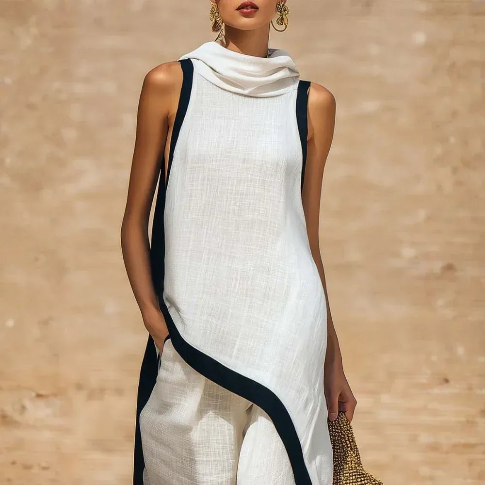 NADIA CONJUNTO EFECTO LINO ATEMPORAL CON DISEÑO MINIMALISTA