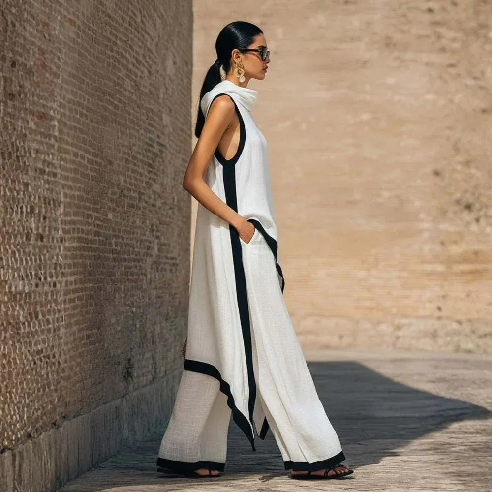 NADIA CONJUNTO EFECTO LINO ATEMPORAL CON DISEÑO MINIMALISTA