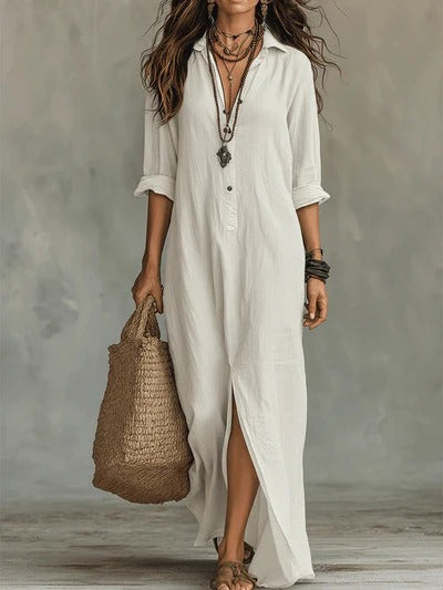 WILLOW | Vestido largo sin esfuerzo, silueta favorecedora, versátil para el día a día.