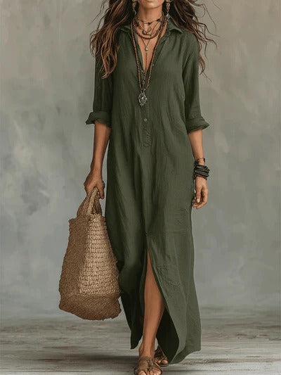 WILLOW | Vestido largo sin esfuerzo, silueta favorecedora, versátil para el día a día.