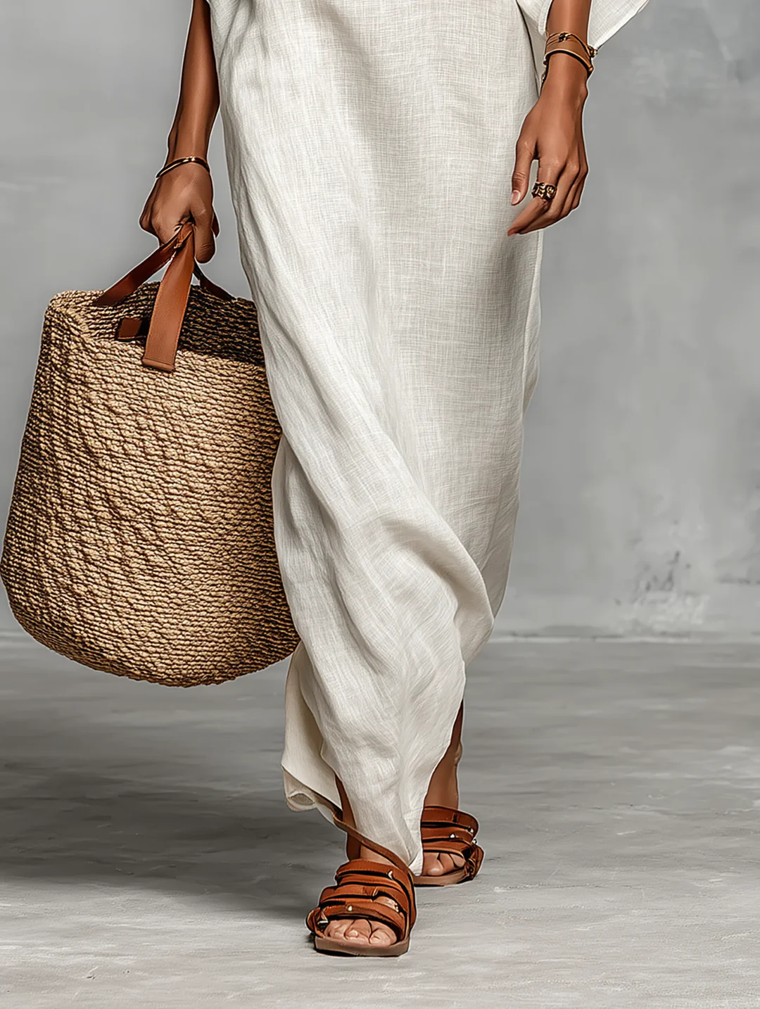 AVELINE™ | VESTIDO LARGO CON HOMBROS DESCUBIERTOS Y MANGAS MURCIÉLAGO