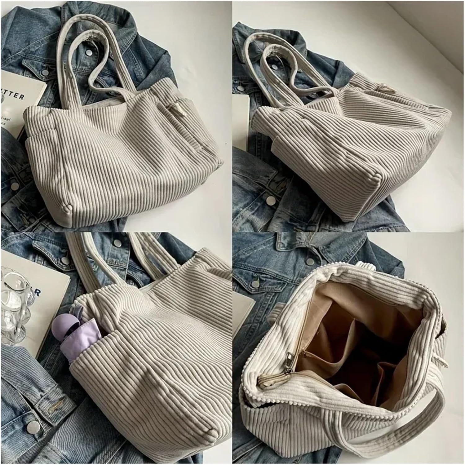 DORINE - BOLSO TOTE SUAVE PARA USO DIARIO CON DETALLE DE CUERDA