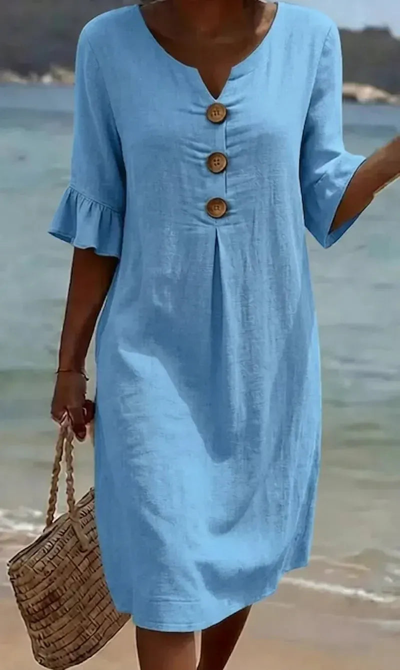 SOLÉNNE | VESTIDO BOHEMIO MINIMALISTA