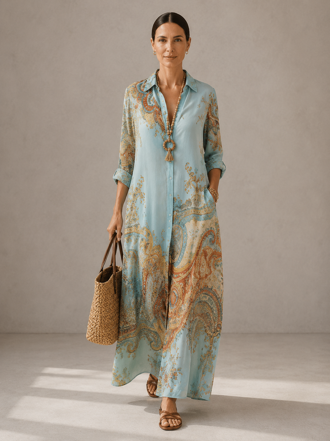 Lorna | Abito Chemisier Mediterraneo